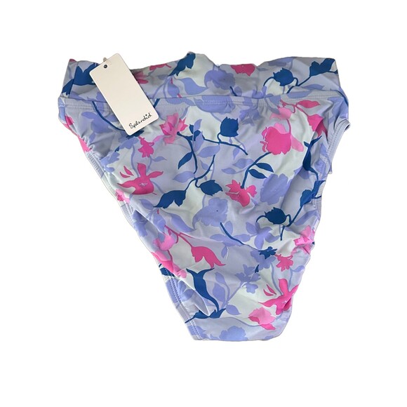 Splendid High Waisted Floral Blue/Pink Bathing Suit Bottom Size Small - Picture 2 of 3